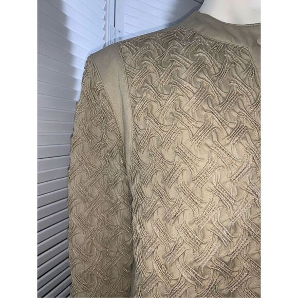 Vintage Saks Fifth Avenue Textured Quilted Button Down Jacket - Picture 10 of 16